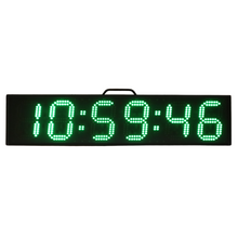 Load image into Gallery viewer, 6 Digit Double Sided Racing Clock with 6" Green LED's