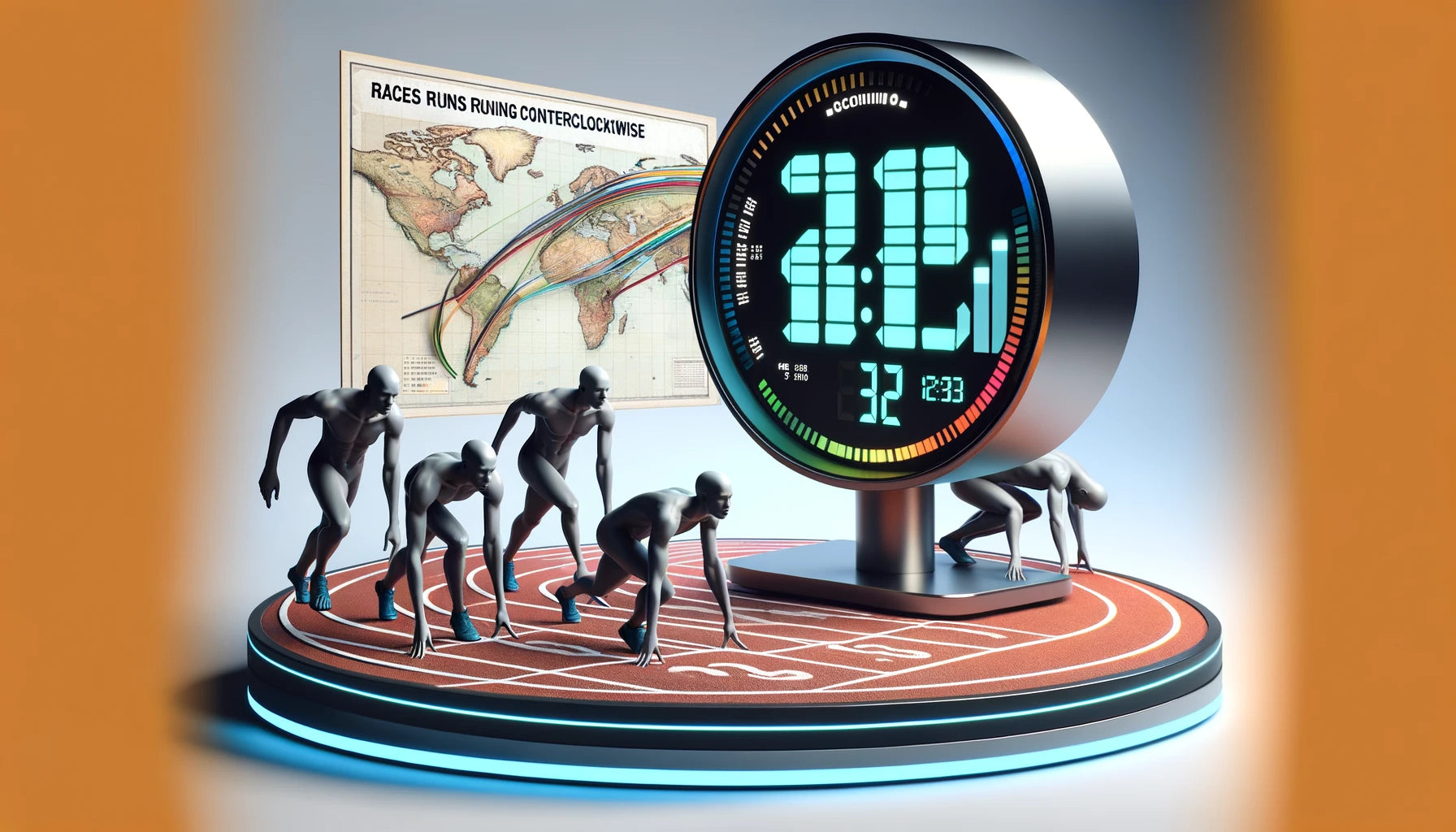 Why Do Races Run Counterclockwise? | Running Clocks – Running Clocks INC