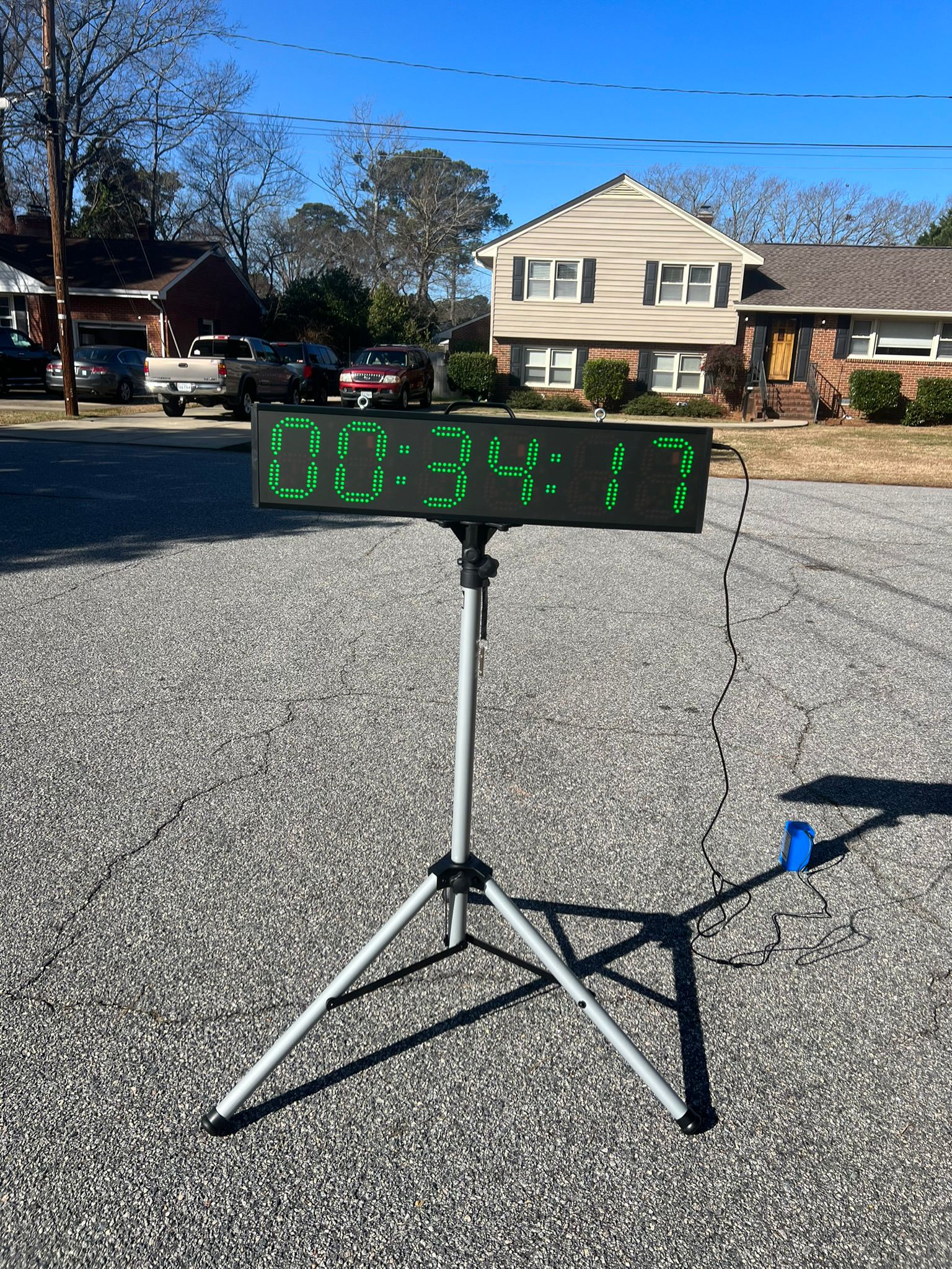 6 Digit Double Sided Racing Clock with 6